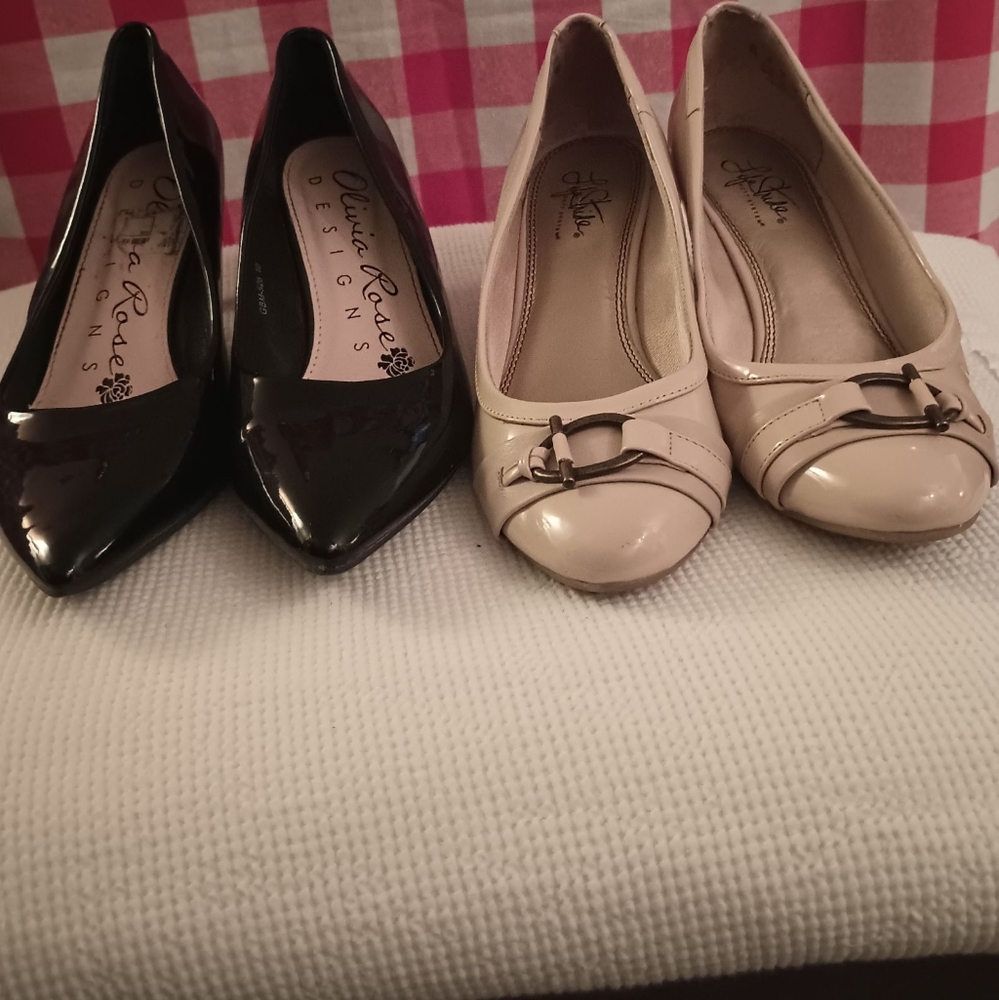 Oliva Rose black heel Lifestyle nude heel